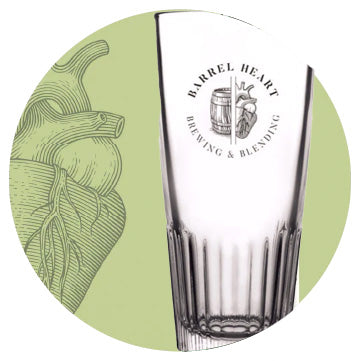 Barrel Heart Tumbler Glass